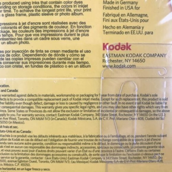 New Kodak 4X6 Premium Photo Paper Gloss Instant Dry 100 Pack Sheets 66# 1034388 - Picture 6 of 9